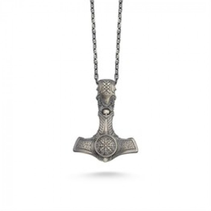 Viking Ax Silver Necklace